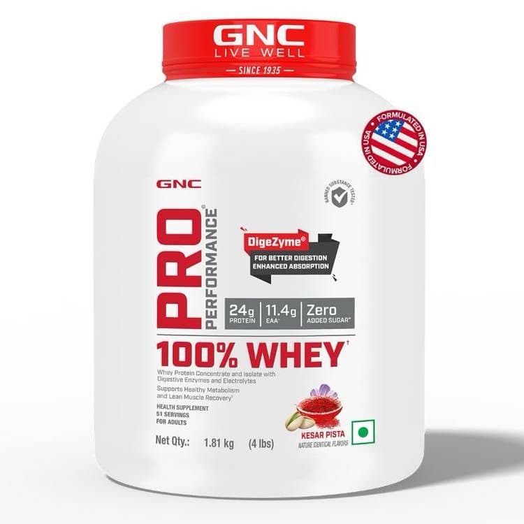 GNC Pro Performance 100% Whey Kesari Pista